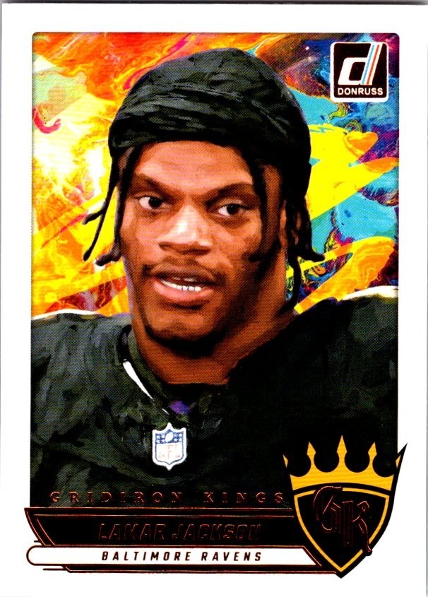 2025 Panini Donruss Football - Lamar Jackson - Gridiron Kings Insert #GK-LJN