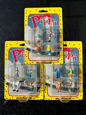 Martinex Pippi Langstrumpf 3 x 4 er Set Figuren Neu / OVP