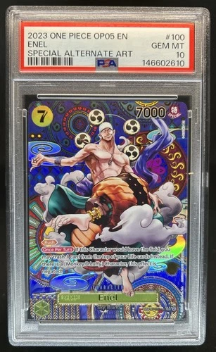 2023 One Piece New Era Enel Special Card Alt Art #OP05-100 PSA 10 GEM MINT