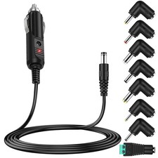 Czepa 12v Car dc Charger Power Cord with 8 Connectors for Cigarette 6.5ft