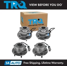 TRQ Front & Rear Wheel Hub & Bearing Assembly Kit for Equinox Torrent Vue