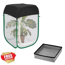 Large Butterfly Cage Pop Up 15.7" Insect Habitat Sunshade Foldable Reusable Tray