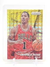DERRICK ROSE 2014-15 PANINI PRIZM YELLOW RED MOSAIC #101 BULLS Q3562