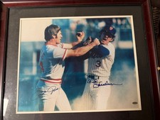 Pete Rose Bud Harrelson Dual Signed Mets Reds 16x20 Framed 16x20 Steiner