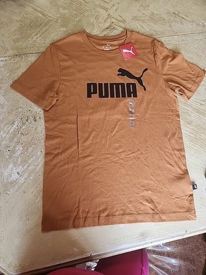 Puma Ess Logo Tee Us Desert Tan Size M NWT