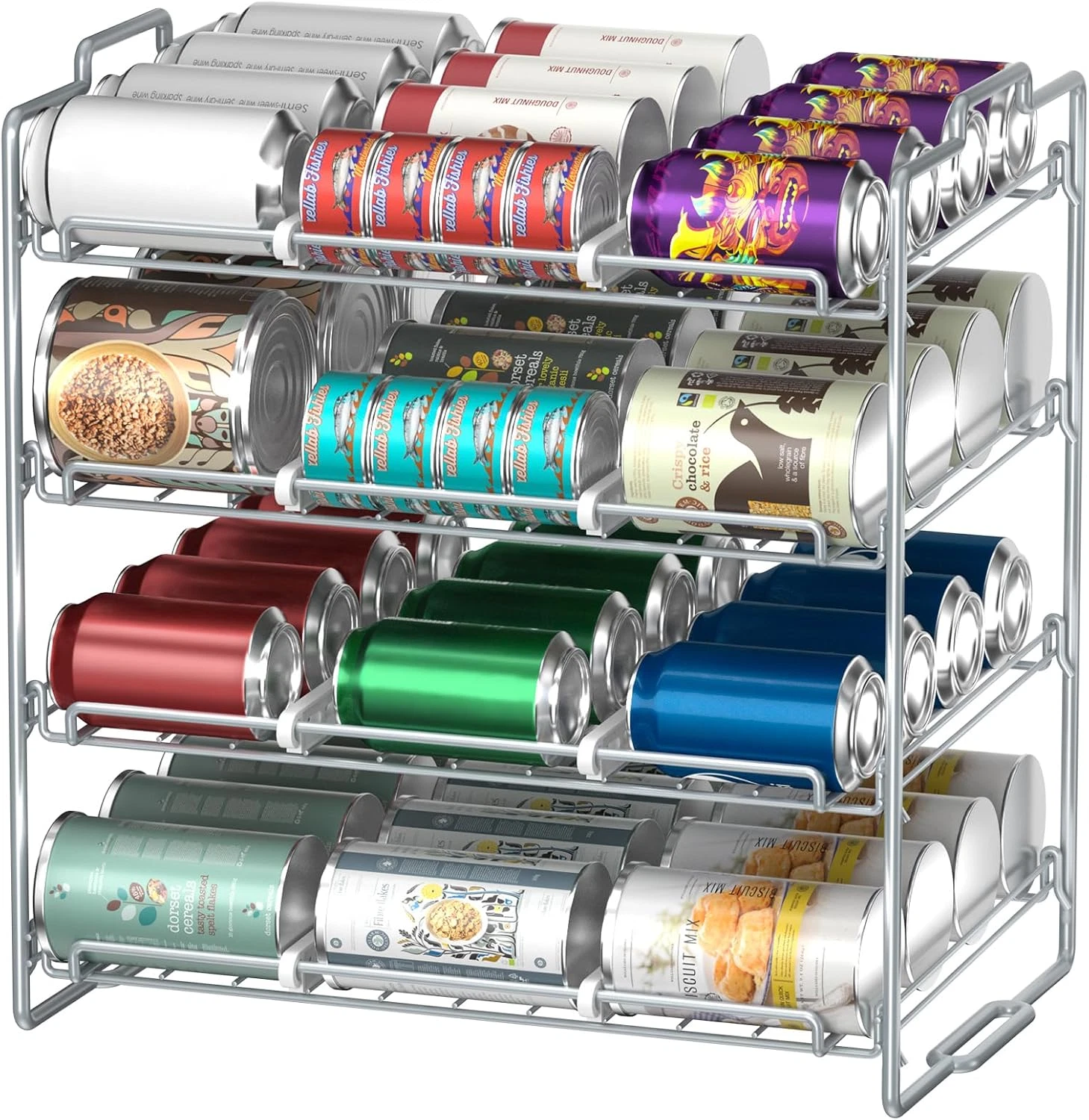 Stackable 4-Tier Can Rack Organizer for Kitchen and Pantry, Holds 48 Cans
Opens in a new window or t