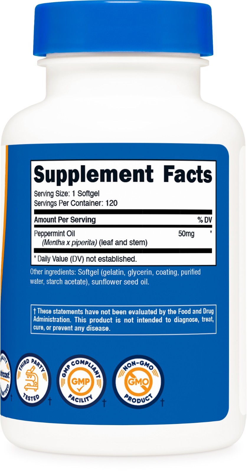 Nutricost Peppermint Oil Softgels (120 SFG) (50 MG) - Gluten Free & GMO Free