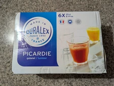 Duralex Made In France Picardie Clear Goblet/Tumbler, Set of 6, 8.75 oz