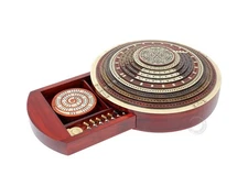 House of Cribbage - 3D Round Shape 4 Stepped Tracks Continuous Cribbage Board...