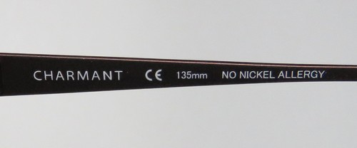 NEW CHARMANT 10888 GLASSES HALF-RIM TITANIUM WOMENS BROWLINE BR 48-18-135 BROWN - Picture 7 of 8