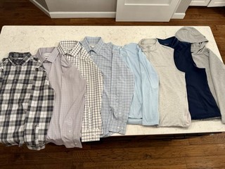 Mizzen Main Men’s Shirt & Vest Lot Of 8 Pieces Medium & Large