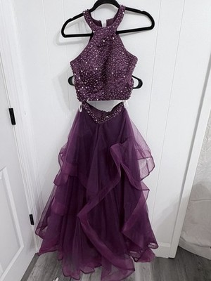 chinese dress ladies Emerald Green/Gold Sequins Two Piece Prom Dress with Pockets, Two Piec –  morievent main image 1
