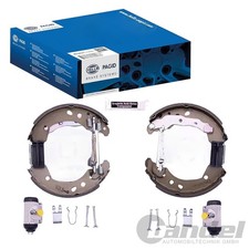 HELLA BREMSBACKEN-SATZ 203,2mm HINTERACHSE passend für NISSAN MICRA NOTE TIIDA