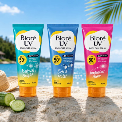 Biore UV Sunscreen Serum SPF50 PA+++ (150ml) Waterproof Sunblock Whole Body