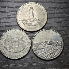 1992 Nova Scotia, Yukon, New Brunswick  Provincial Quarters 25 Cents   PQ15