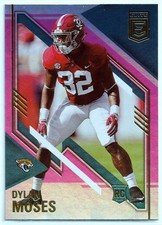 2021 Panini Donruss Elite Dylan Moses RC #160 Pink Crimson Tide Jaguars