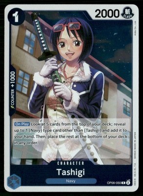 2024 Wings of the Captain Tashigi Character / Blue/Navy #OP06-050