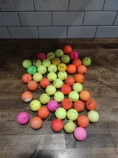 lot of 50 used assorted Bright colored golf balls Mixed Brands And Colors
