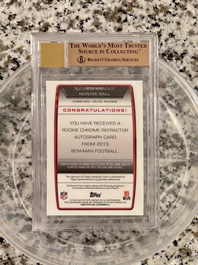 2013 Bowman Chrome Refractor SP Montee Ball BGS 9.5/ 10 Auto Rookie - Image 2 of 2