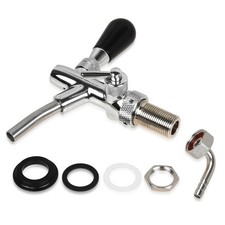 Kompensatorschankhahn mit Schaumtaste Chrome Zapfhahn Edelstahl Bier Zapfen G5/8