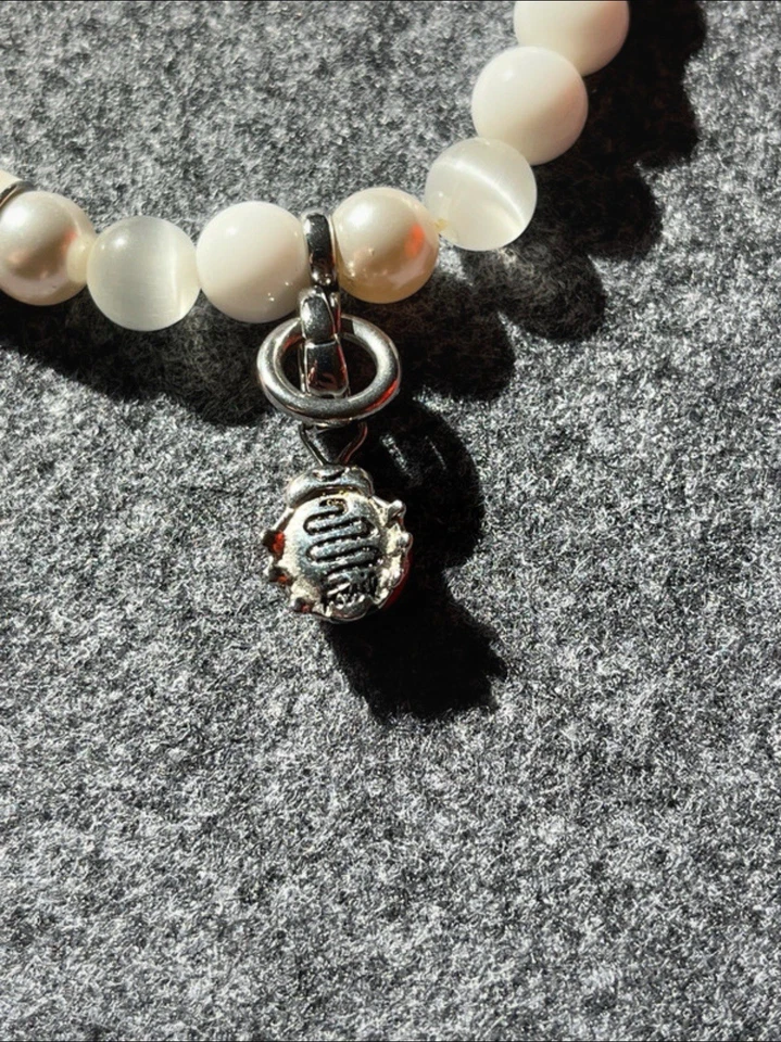 Weißes Perlenarmband mit Anhänger von Fossil Schmuck - Bild 3 von 4