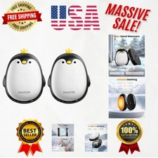 Rechargeable Penguin Hand Warmers 2 Pack - Instant Warmth Anywhere You Go