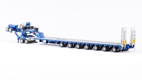 560025 DRAKE ZT09076 7X8 STEERABLE TRAILER METALIC BLUE 2X8 DOLLY 1:50 SCALE - Picture 3 of 8