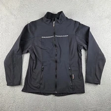 Kerrits Jacket Womens XL Black Equestrian Full Zip Embroidered Horses