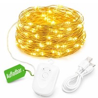 Mini LED Lichterkette Wiederaufladbar Mit Timer, 2M, 20 LED Kupferdraht...