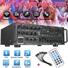 2000W Digital Power Amplifier Bluetooth Stereo HiFi Audio 2CH USB SD FM Car Home