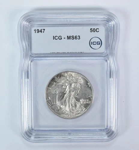 1947 Walking Liberty Half Dollar MS63 ICG