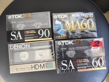  DENON HD-M 100 TDK MA /SA 60/90 Audiocassetten Mix 5 Stück  