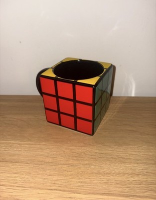 Rubik's Cube Keramiktasse Kaffeetasse Paladone Neuheit Schreibtisch ordentlich Stiftehalter NEU