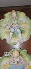 Vintage Lot Of 2 Hand Painted Bisque Victorian Wall Plaque Msn/woman — photo 2