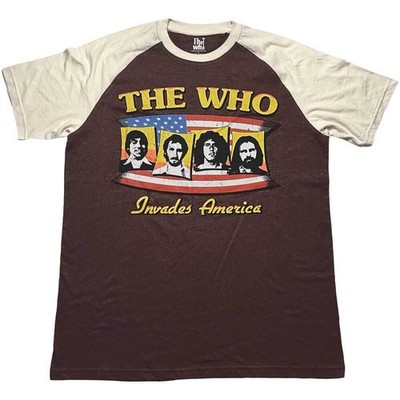 The Who Raglan T-Shirt: Invades America OFFICIAL NEU