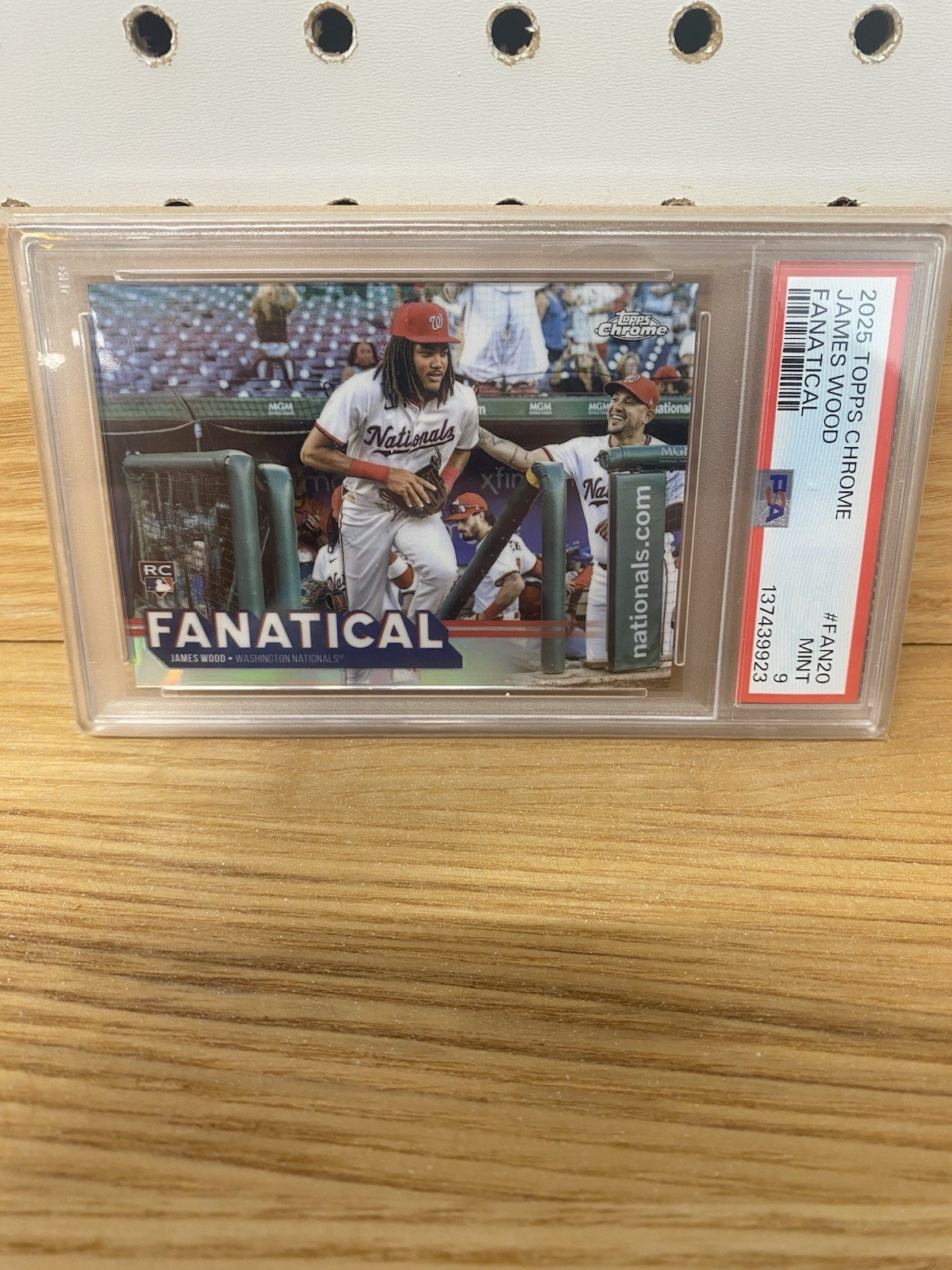 2025 Topps Chrome James Wood Fanatical PSA 9 RC Nationals FAN-20 CASE HIT SSP🔥