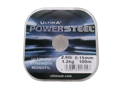 ULTIMA POWER STEEL SUPER STRONG MONOFILE ANGELSCHNUR 2,6lb 0,15mm 100m