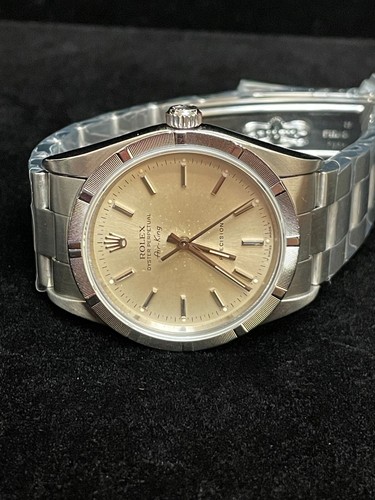 1995 Rolex Air-King 14010 Silver Dial Engine Turned SS Oyster No Papers 34mm - Picture 4 of 11