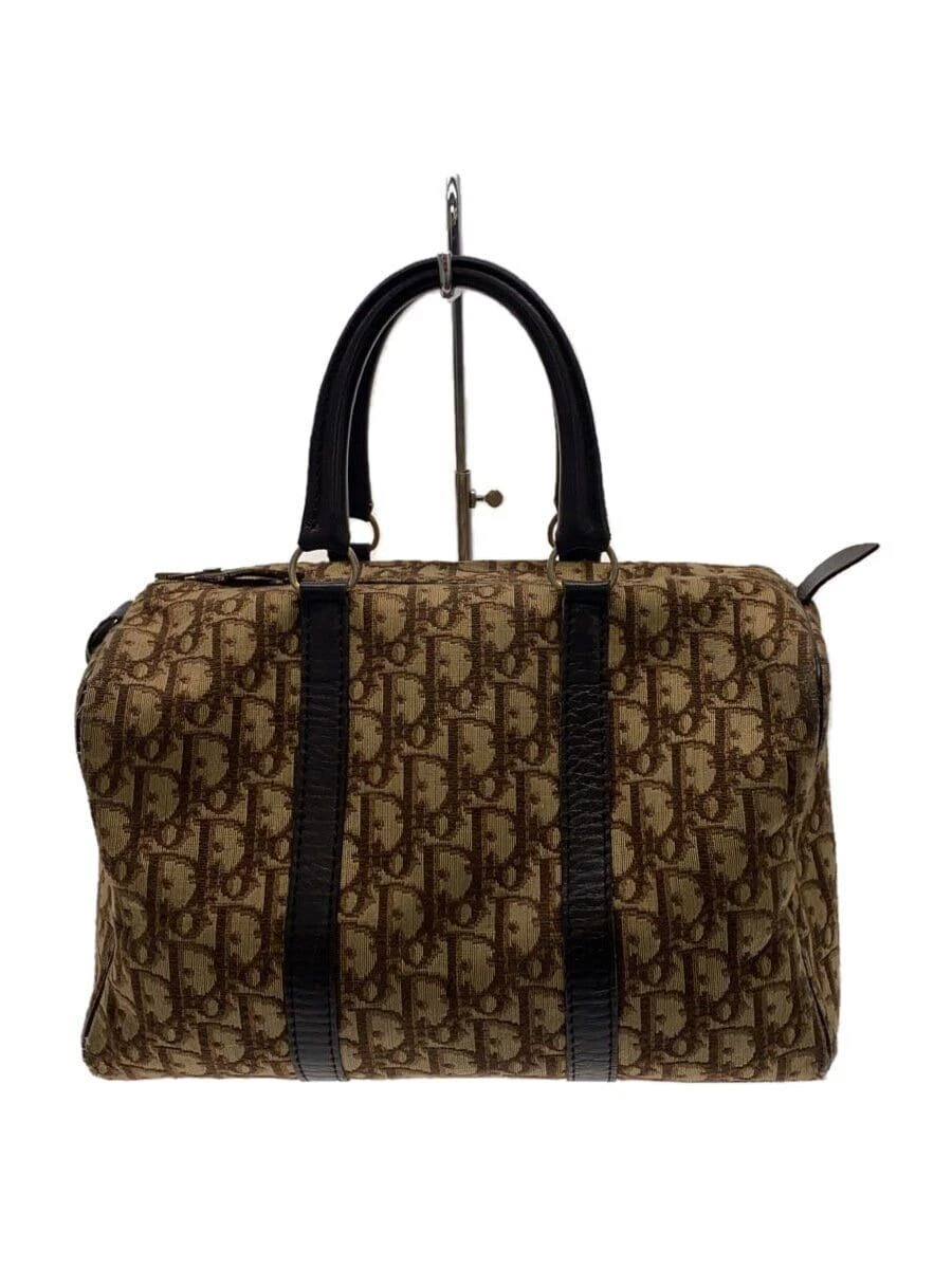 Sac Christian Dior Boston ANCIEN motif trotteur mini cuir interrupteur toile occasion