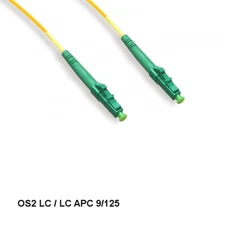 Kentek 3 Meter LC/LC APC OS2 9 /125 Simplex Single-Mode Fiber Optic Cable OFNR