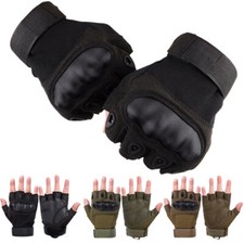 Tactical Gloves for Army Military Combat Airsoft Hard Knuckle Work Fingerless