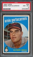 BB - 1959 Topps - #98 - Arnie Portocarrero - PSA 8 - NM-MT