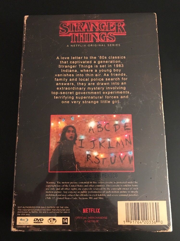 NEW STRANGER THINGS SEASON one BLU RAY DVD DISC TARGET VHS