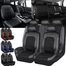 For Toyota Tacoma Crew Cab 4-Door 2007-2023 Car Seat Covers PU Leather Full Set