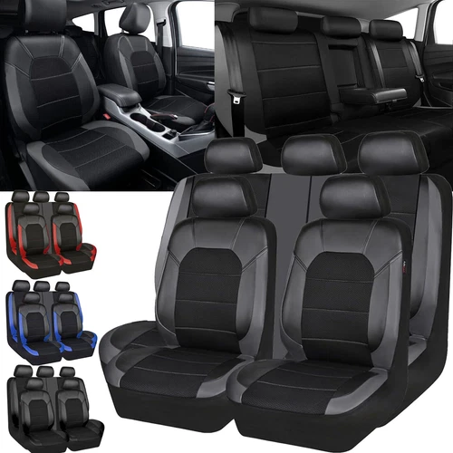 For Toyota Tacoma Crew Cab 4-Door 2007-2023 Car Seat Covers PU Leather Full Set