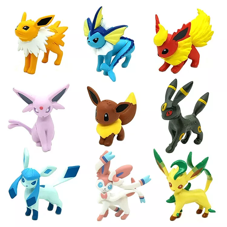 9pcs Go eevee evolution action figure Monster Collection Figurine