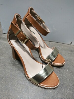 EXPRESS Cognac Block Heels | eBay