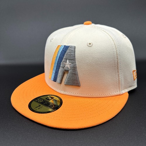 Houston Astros New Era 59Fifty Fitted Cream/Orange Color Pack Mens Hat Cap NWT! - Picture 3 of 7