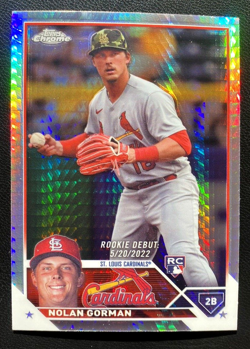 Nolan Gorman 2023 Topps Chrome Update Debut Refractor RC #USC145 Cardinals A24