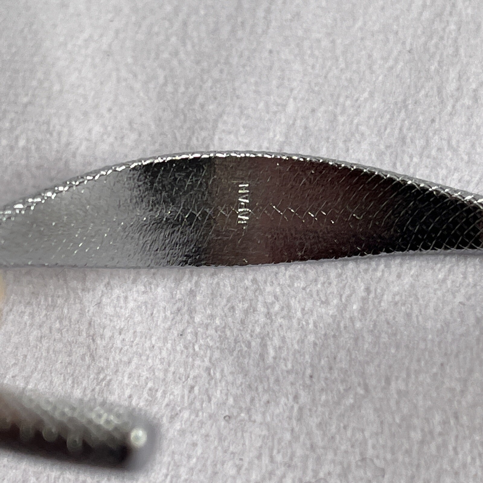 Silver Tone ID Cuff Snake Scale Pattern Bracelet … - image 6